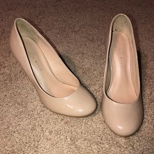 Kelly & Katie nude patent pumps